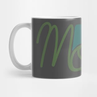 Moo1 Teal & olive Mug